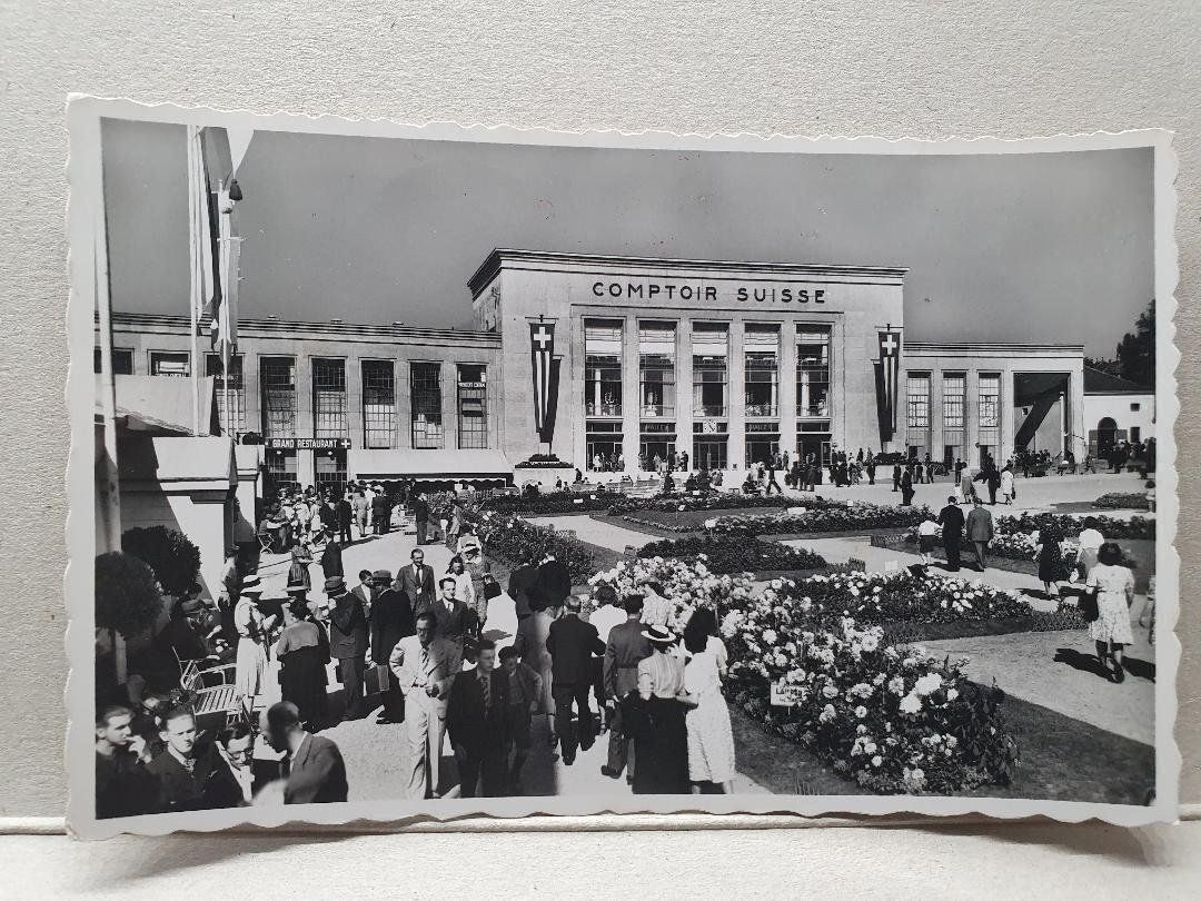 Cartoline postali: LAUSANNE  -  Le Comptoir Suisse  -  1942 – Usato da Delémont venduto da Domdom1