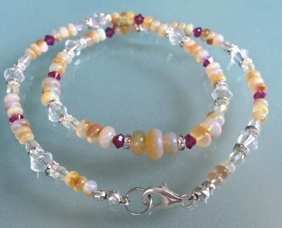 Catenine: Opal & Swarovski Element Collier UNIKAT – Nuovo (secondo la descrizione) da Basel venduto da Chili007 4