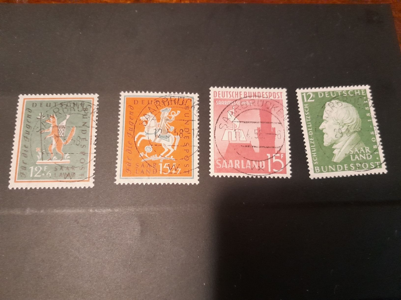 Tutti i francobolli: Sarre 4 timbres 1958 – Usato da Marly venduto da globetrotter1723
