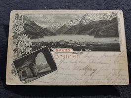 AK Gruss aus  Brunnen 1898