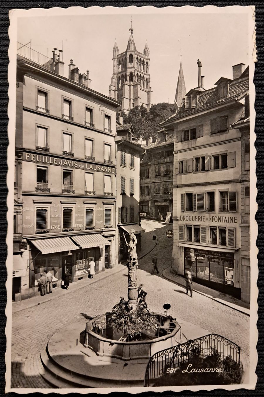 Cartoline postali: CP LAUSANNE 1945 - ANIMEE – Usato da Ponto Valentino venduto da giorgia06