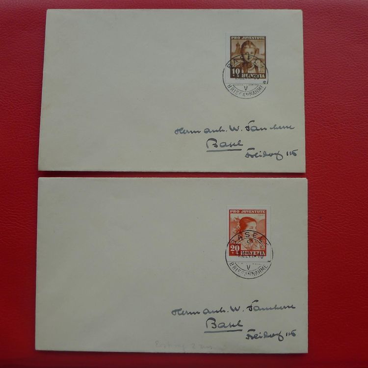1941, J98I+J99I Blockausschnitte auf 2 FDC's, UNIKATE! +ATT. (Gebraucht ...