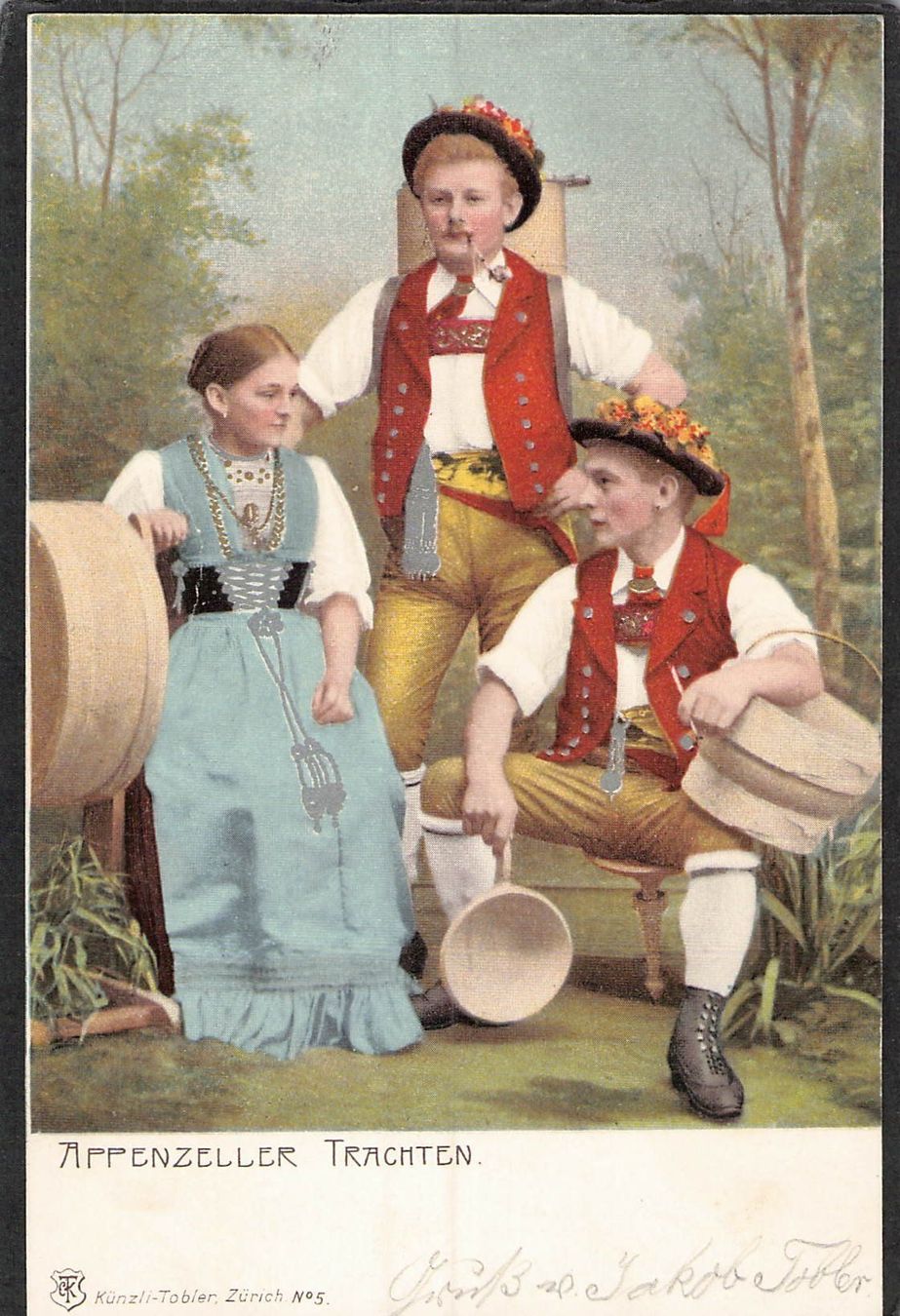 Cartoline postali: ^Appenzeller Trachten 1903 – Usato da Reichenburg venduto da Pipo-67