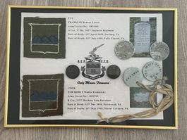 WWI / 1WK US 80th Division Dog tags, Patch, Collar Disc