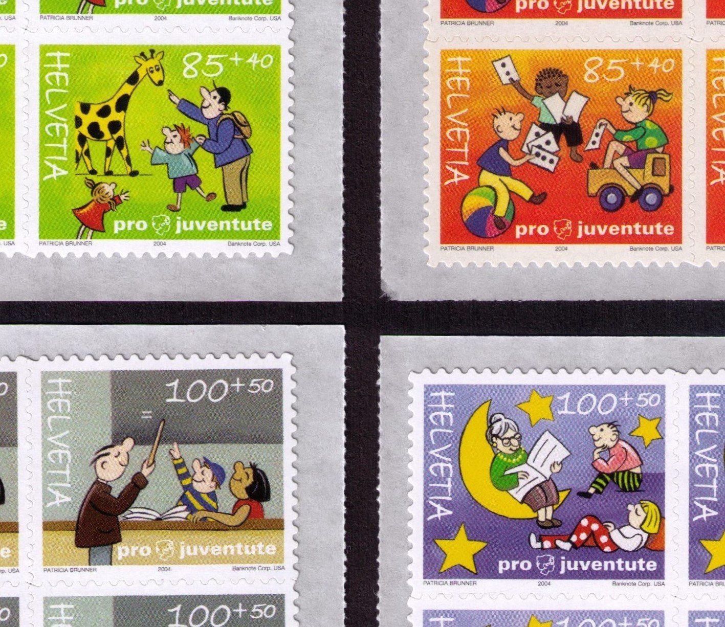 Tutti i francobolli: 2004_J373-76_PRO JUVENTUTE_VIERERBLOCK-Ausgabe_HELL !! ** – Nuovo (secondo la descrizione) da Marthalen venduto da Ch_quality 1