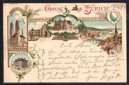 Vorläufer-Lithographie Zürich, 1894, B