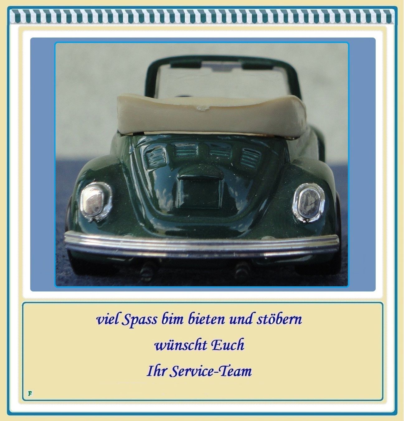 Volkswagen Modellini d'auto: VW Käfer Cabrio in dunkelgrün • Modellauto – Usato da Münchwilen TG venduto da FLOHMIFLITZER 3