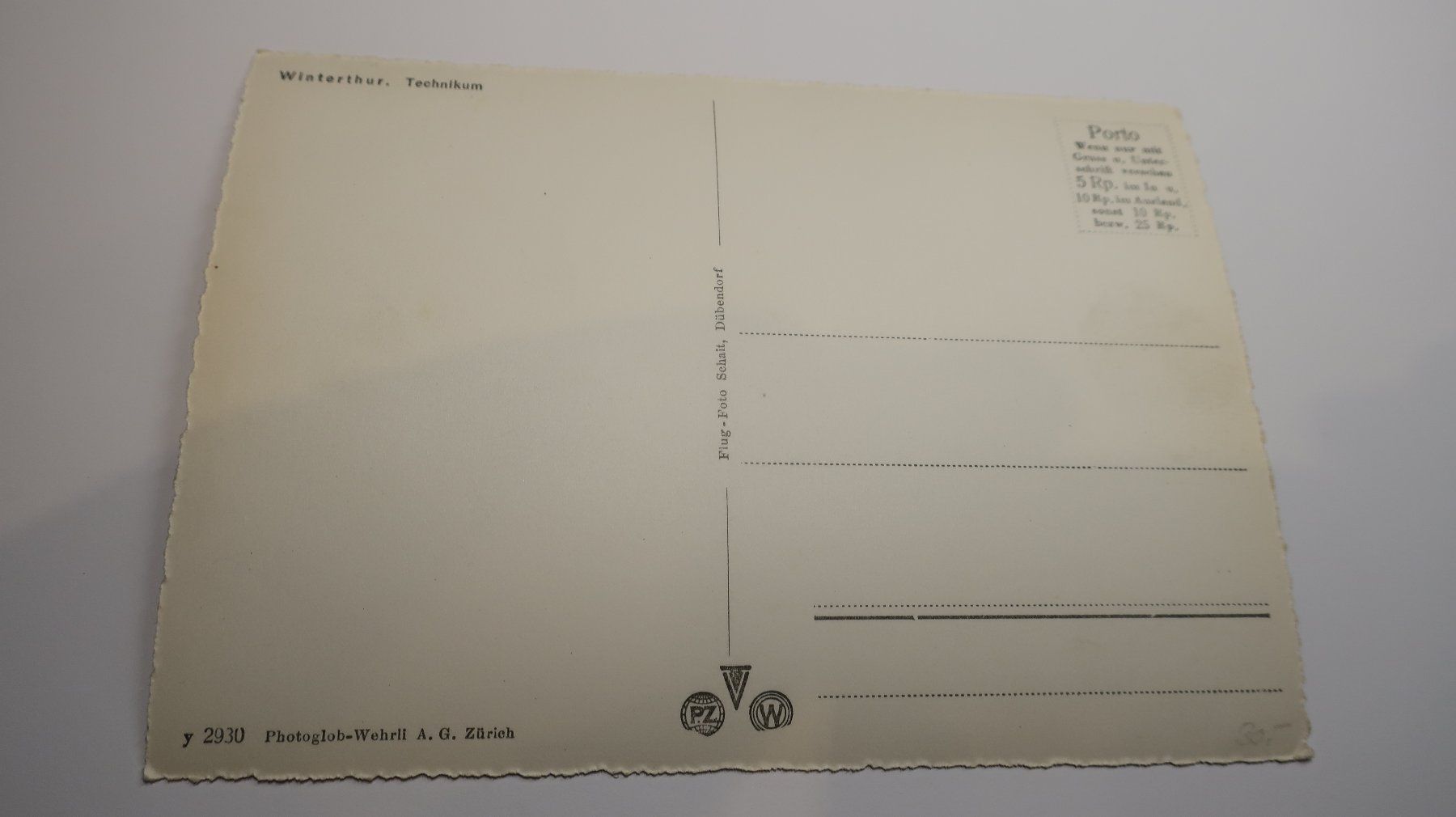 Cartoline postali: Winterthur Technikum – Usato da Cormoret venduto da Pascalll2001 2