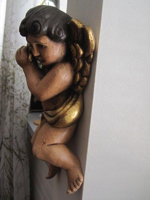 Figuren: antiker Engel aus Holz – Gebraucht aus Basel von cronat 4