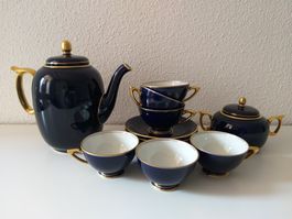 VEB ILMENAU GRAF VON HENNEBERG Service à café Echt Kobalt