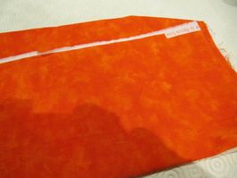 Stoff coton orange marbré 37x 110 cm