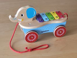 Holz Nachziehtier Elefant Xylophon