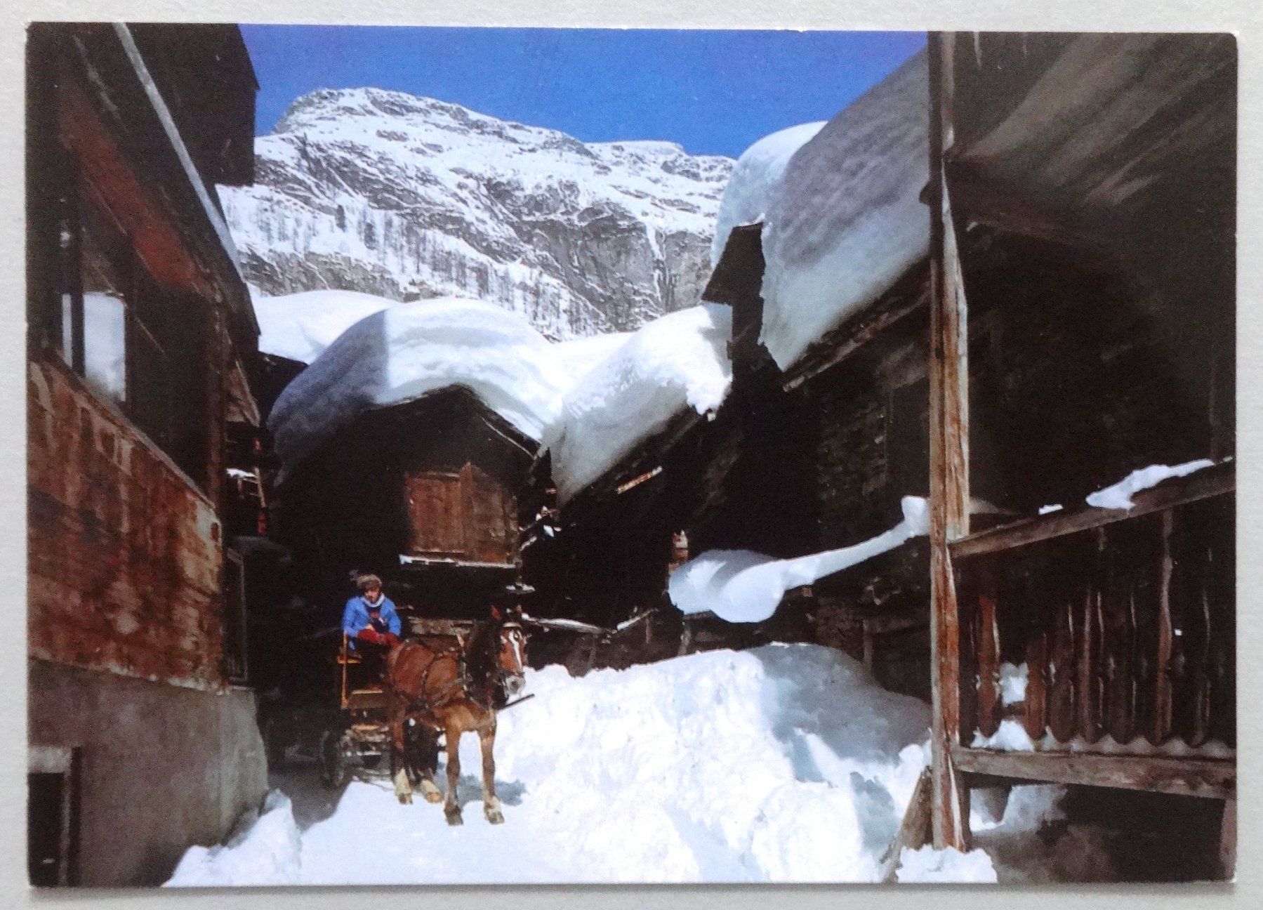 Ansichtskarten: Alte Gasse in Zermatt – Gebraucht aus Fétigny von Billy2miny