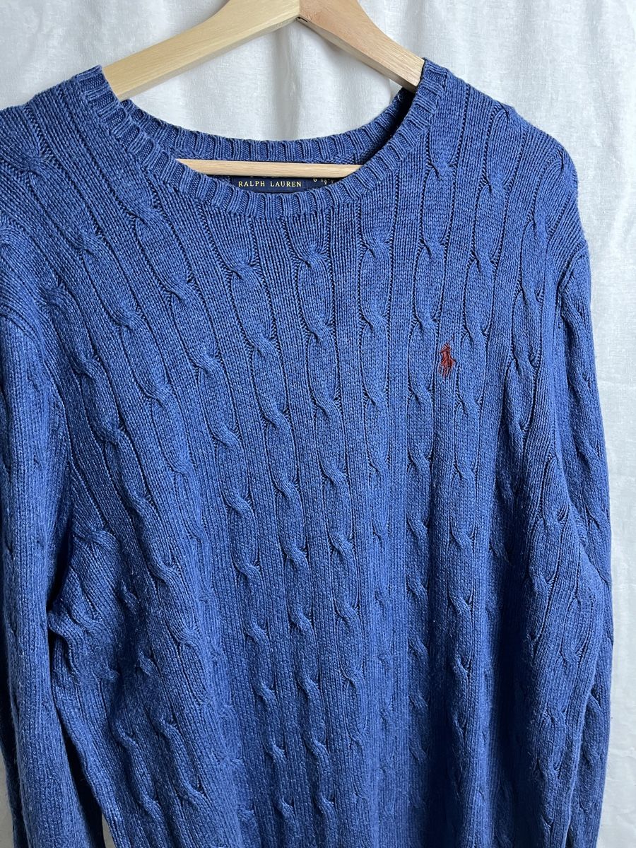 Maglioni & Felpe: Pull torsadé Ralph Lauren bleu – Nuovo (secondo la descrizione) da Les Avanchets venduto da lunedeneige.shop 1