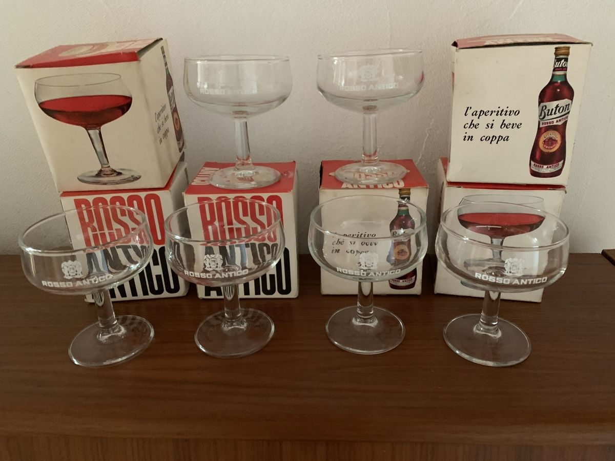 Bicchieri: 6 Apéritiv Long-Drink Gläser Rosso Antico – Nuovo (secondo la descrizione) da Egg b. Zürich venduto da ohtannenbaum