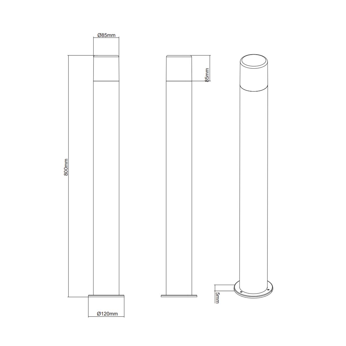 Lampade: Aussen Stehleuchte, 80 cm Höhe, IP44 – Nuovo (secondo la descrizione) da Kreuzlingen venduto da Smart-Light 4