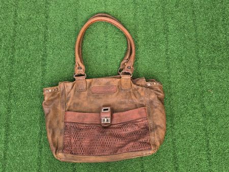 Wunschstück Leder-Shopper Bag mit Flecht-Detail