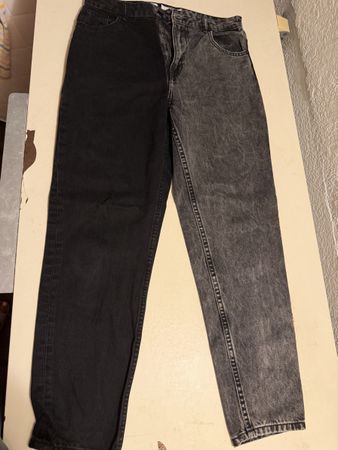 Jeans Zweifarbig Schwarz Grau Grösse M