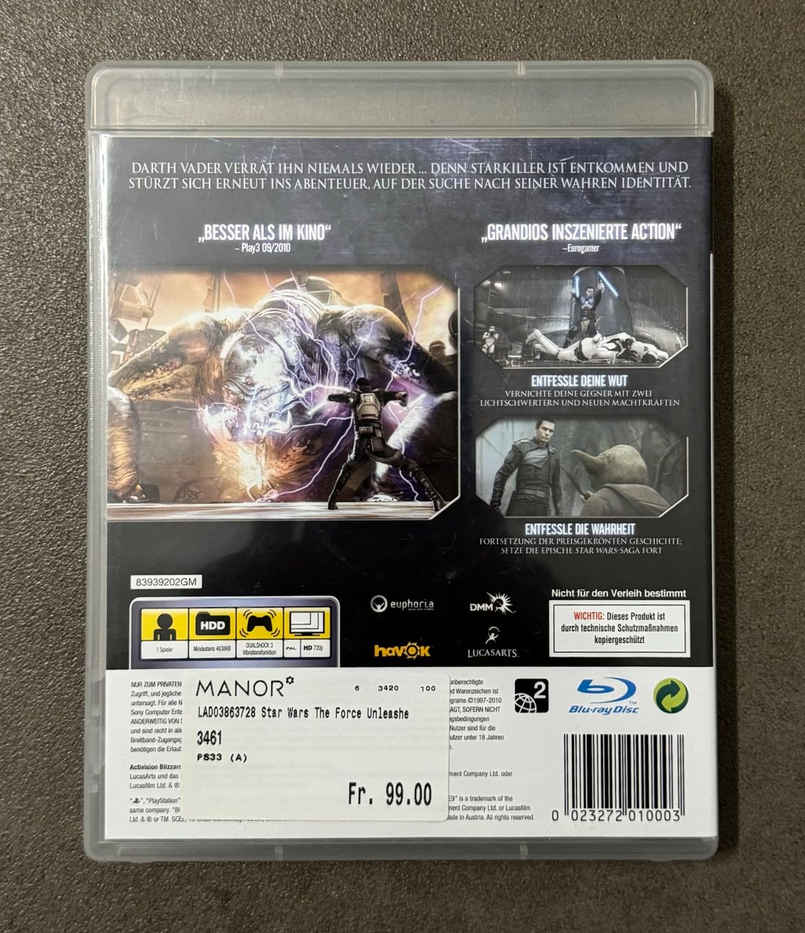 Jeux: PS3 Star Wars: The Force - Unleashed 2 – D'occasion à Birsfelden par Dealgoenner24 3