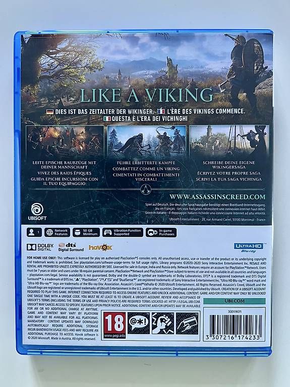 Giochi: Assasins creed Valhalla - PS5 – Usato da Territet venduto da Supremerockers 1
