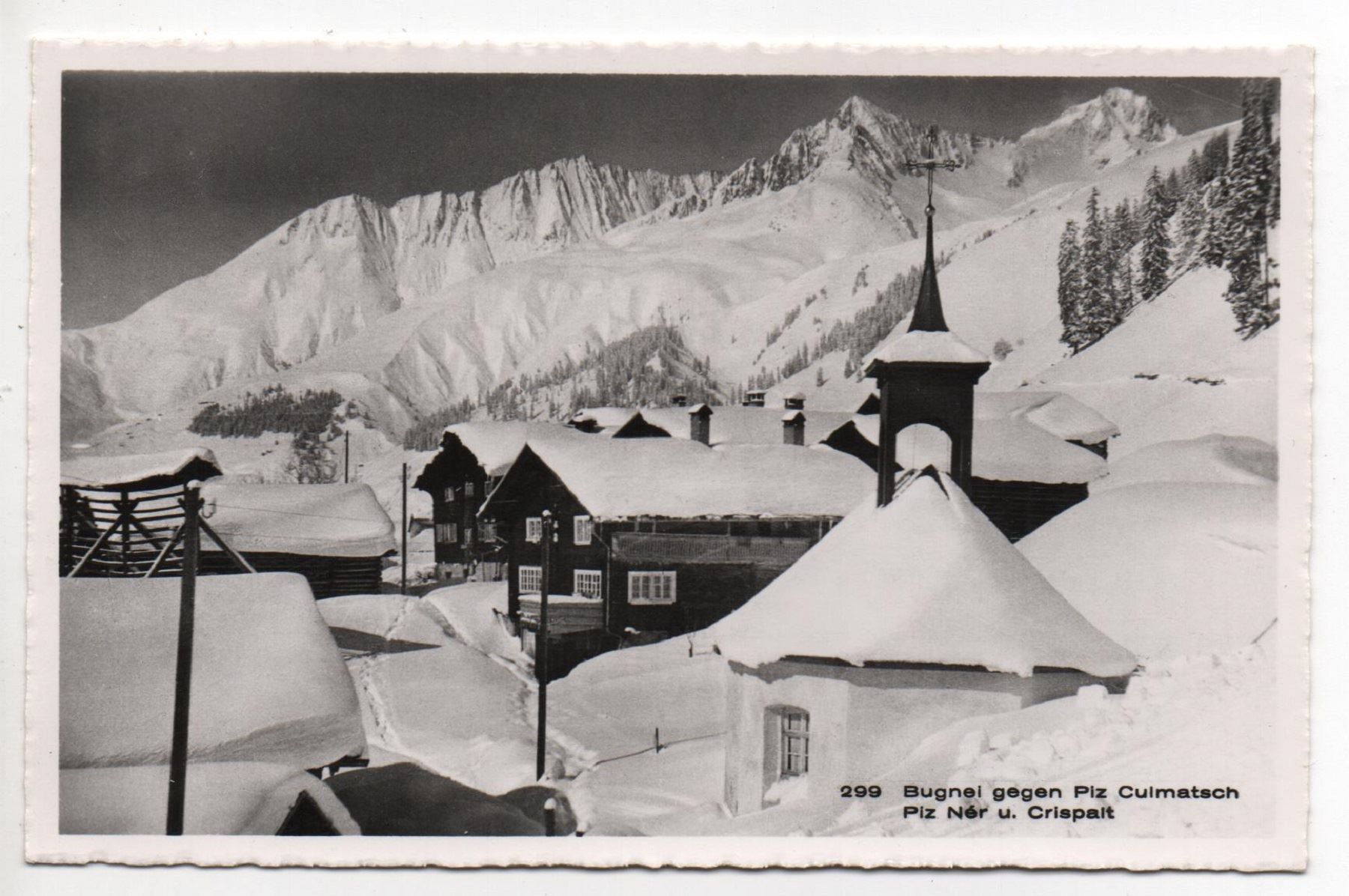 Cartoline postali: SEDRUN Bugnei gegen Piz Culmatsch – Usato da Jona venduto da philajona