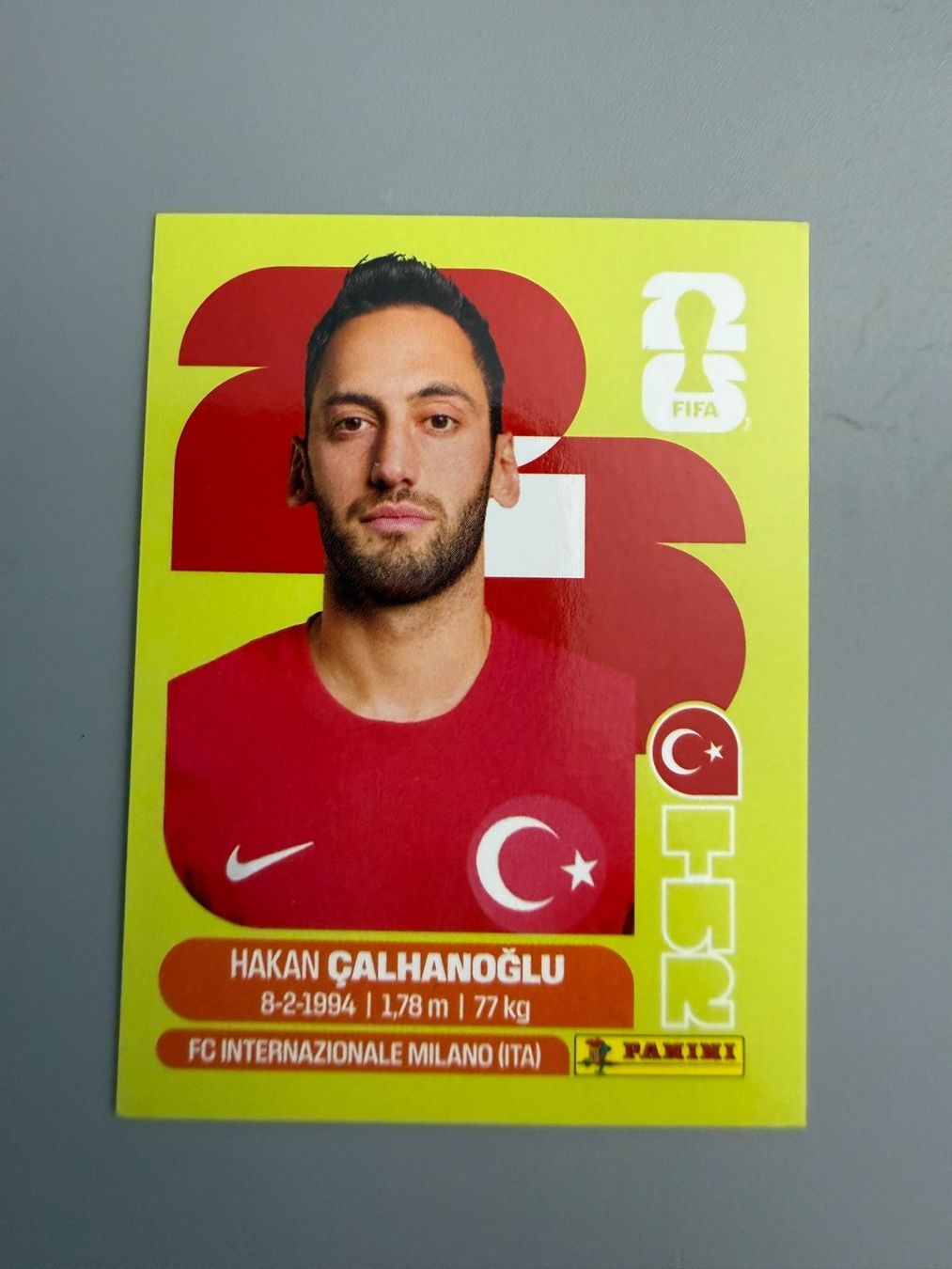 Panini Sammelbilder & Trading cards: Panini Hakan Calhanoglu TUR11 – Gebraucht aus Liebefeld von Ronaldo-1996