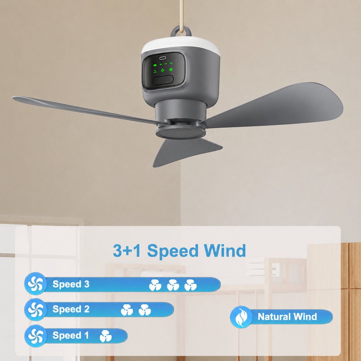 Ventilateurs: NEU Deckenventilator Camping Lampe LED / Ventilateur tente – Neuf avec emballage d'origine à Isérables par Alfaga 4