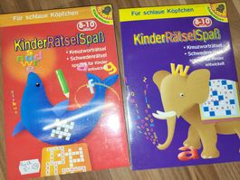 2 Bücher Kinderrätselspass 8 bis10 Jahre