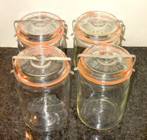 4 Stück Klarglas Einmach-/ Vorratsgläser « Helvetia » - 1.5L