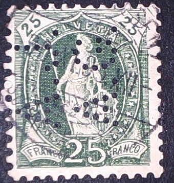 Alle Briefmarken: Perfin   41 – Gebraucht aus Opfikon von webstar30