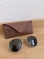 Sonnenbrille Ray-Ban rund goldfarben mit Etui gut erhalten