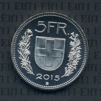 CHF___5.00 2015 stgl * nigelnagelneu! 5 Franken
