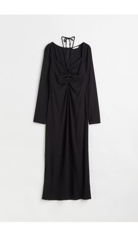 H&M Kleid mit Cut-Outs Gr. M, schwarz, aus Viskose