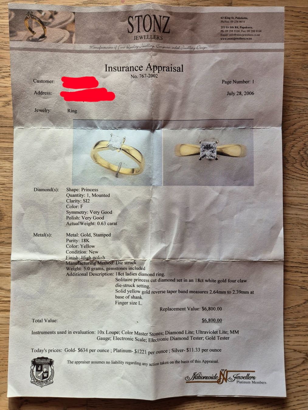 Anelli: Solitär-Verlobungsring mit Princess-Diamant – Usato da Erlach venduto da ha_si 9