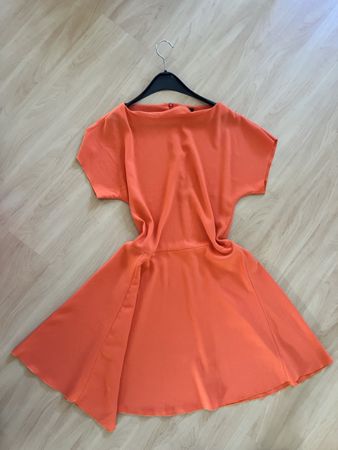 Asymmetrisches Tara Jarmon Kleid orange Gr 42 Top Zustand