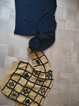 Pull vintage original à motifs géométriques - Taille M