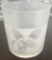 Windlichtglas, Teelichthalter, Glas, Blätter, Neuwertig