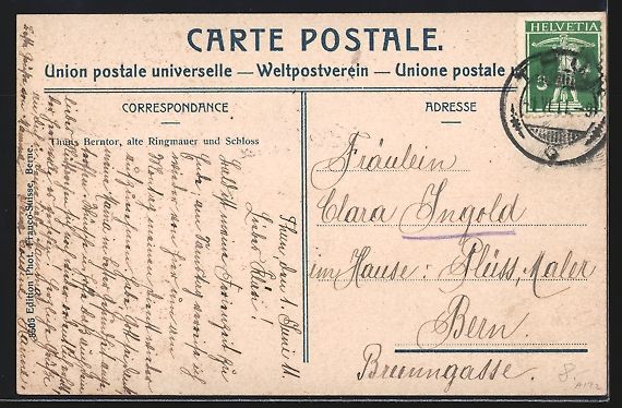 Cartes postales: Thun, Berntor, alte Ringmauer und Schlos – D'occasion à Berlin par bartko-reher 1