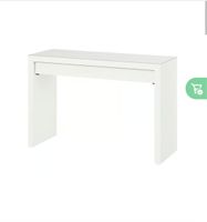 Schminktisch weiss mit Glasplatte und Schublade 120cm breit