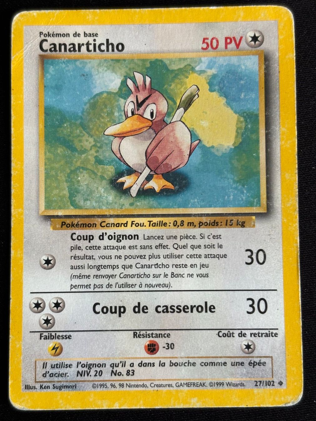 Pokémon Sammelbilder & Trading cards: Pokemon Canarticho - Set de Base 27/102 - Français – Gebraucht aus Bern von Big_GS