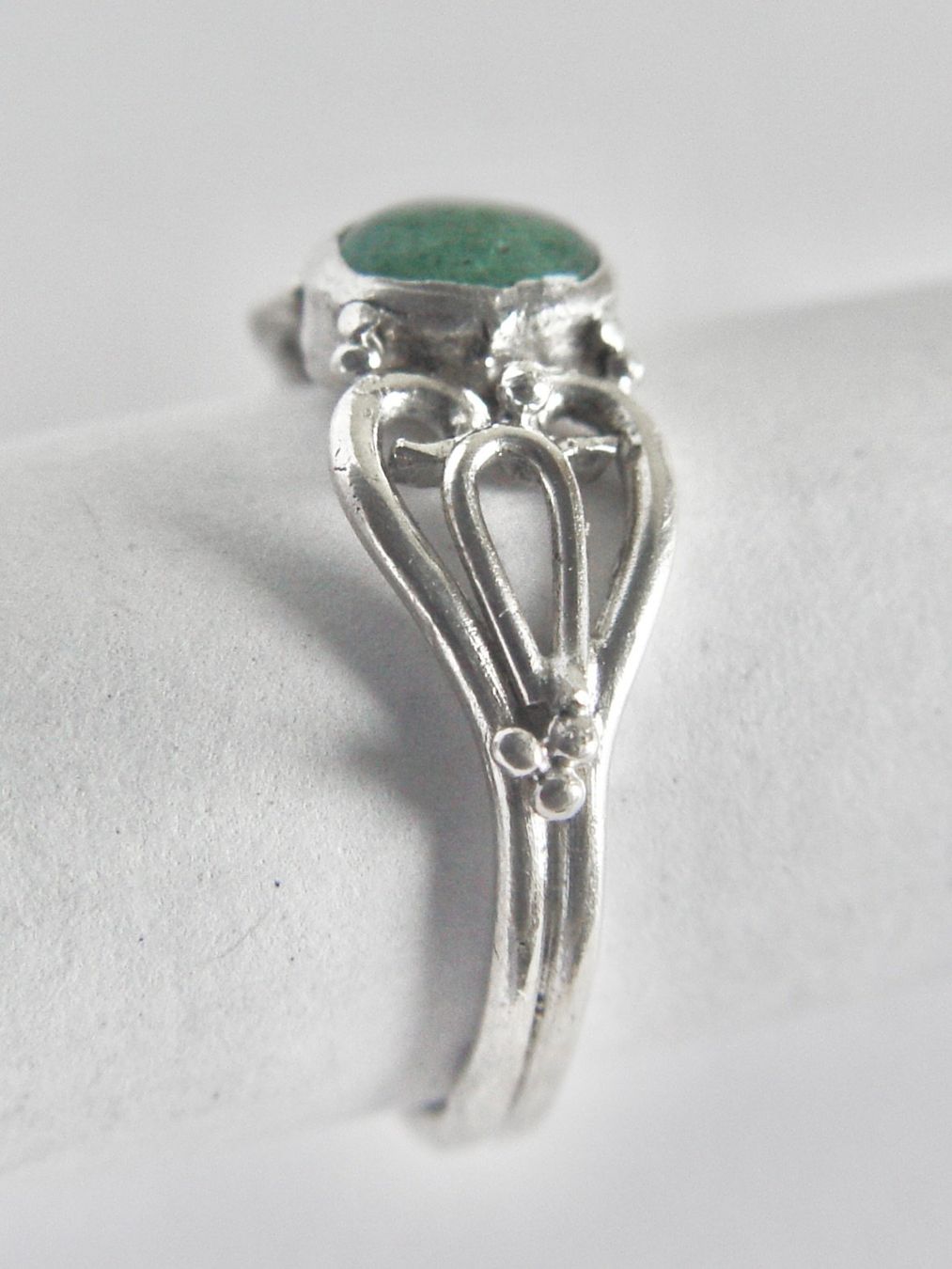 Ringe: Vintage Silber Ring mit Aventurin – Gebraucht aus Henggart von gernli 1