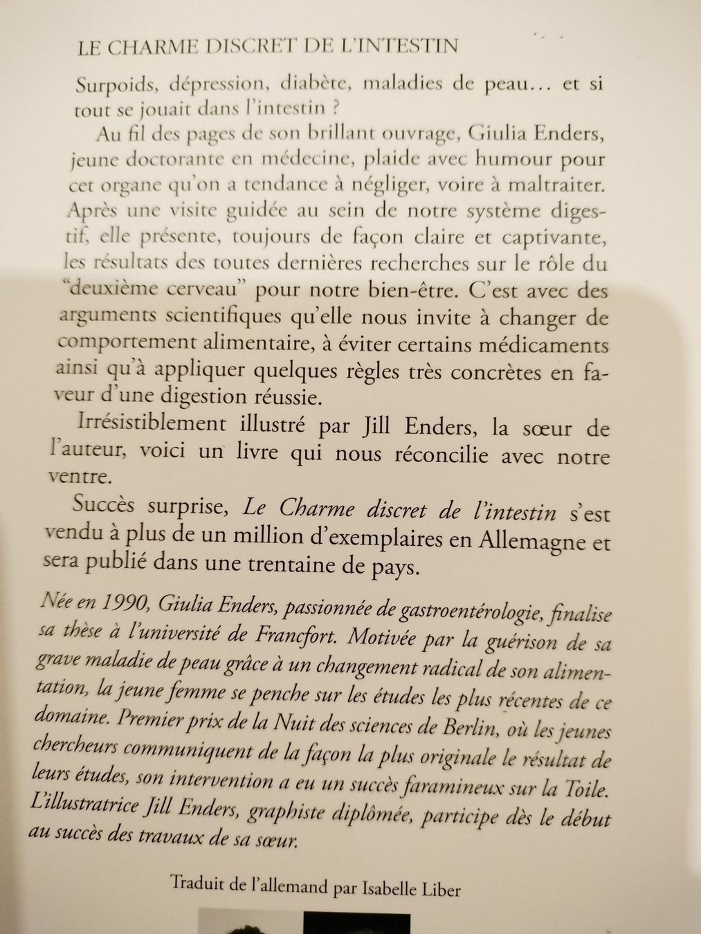 Bücher: Le charme discret de l'intestin ( livre broché comme neuf) – Neu (gemäss Beschreibung) aus Cortaillod von rozinna 1