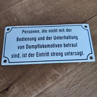 Emaille Schild 17.5 x8cm