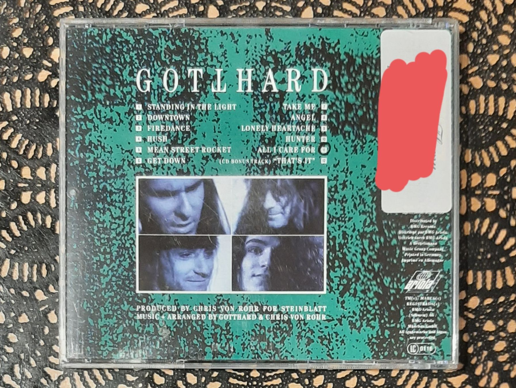CDs: Gotthard - Gotthard, CH Hardrock CD Album 1992 – Gebraucht aus Schönenberg TG von Gregordini 1