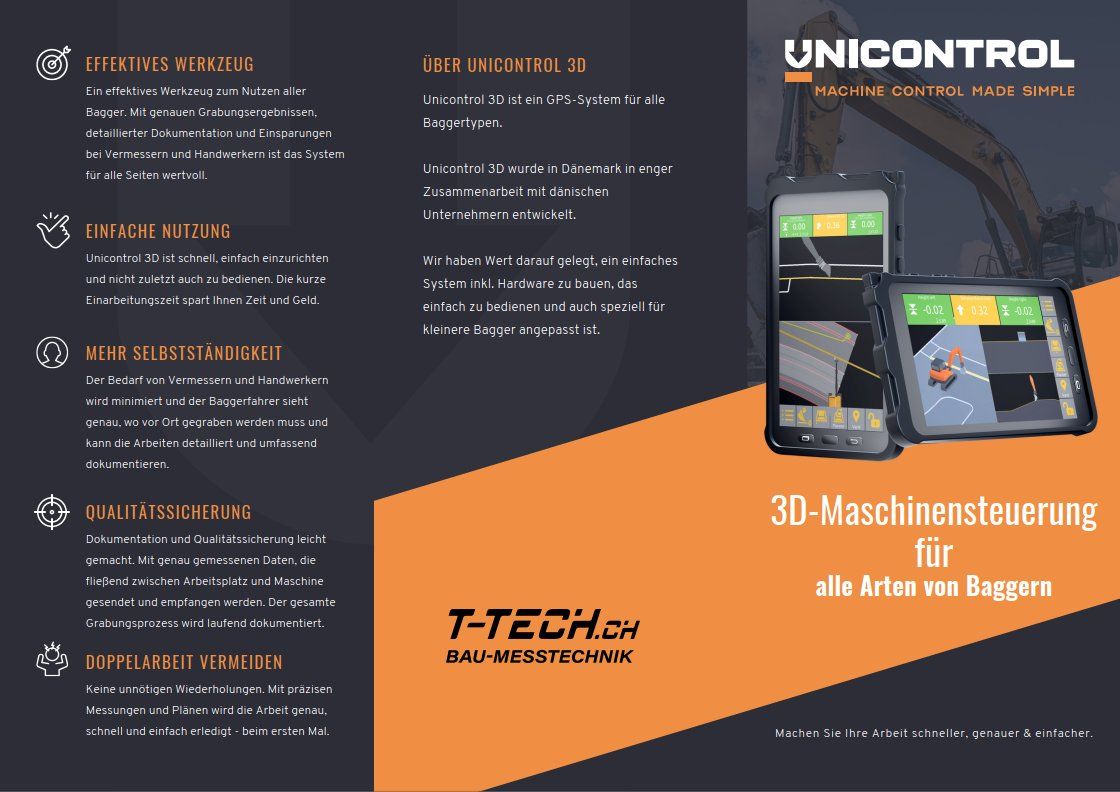 Bagger: NEU Unicontrol 3D GPS Baggersteuerung – Neu und originalverpackt aus Hasle LU von T-Tech_unicontrol.ch 3