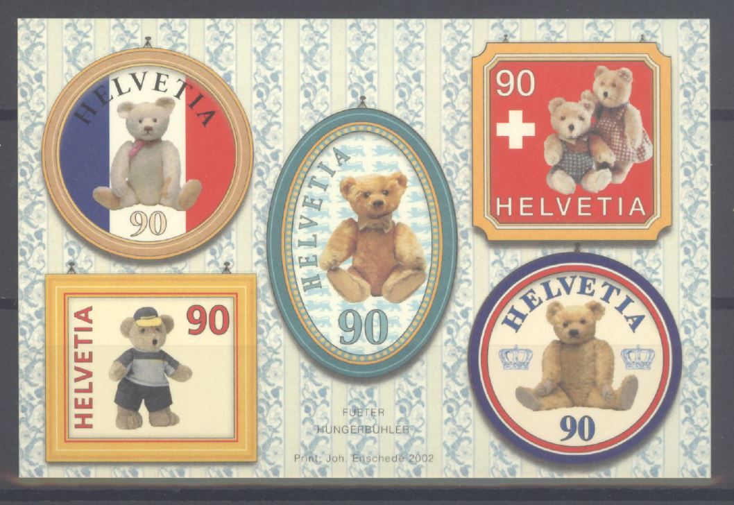Tutti i francobolli: 2002, 100 Jahre Teddybär ** – Usato da Willisau venduto da Vollstempel