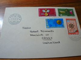 Satzbrief Sondermarken 1954, sauber o Zürich 26, Aussersihl