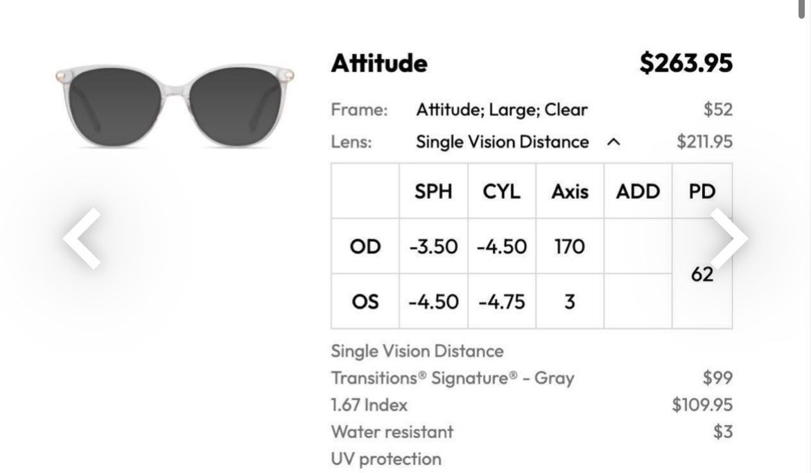 Occhiali & Lenti: Attitude transparentes Brillengestell mit Cat Eye-Form – Usato da Liebefeld venduto da mar_hb8x 1
