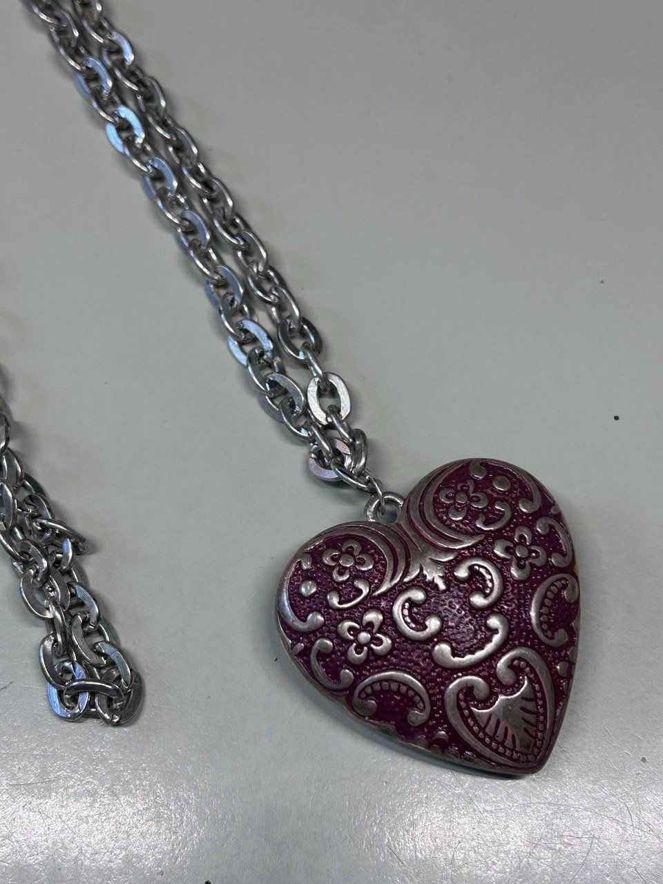 Catenine: Vintage collana con pendente a cuore "puffed" – Usato da Giubiasco venduto da LorisVale 1
