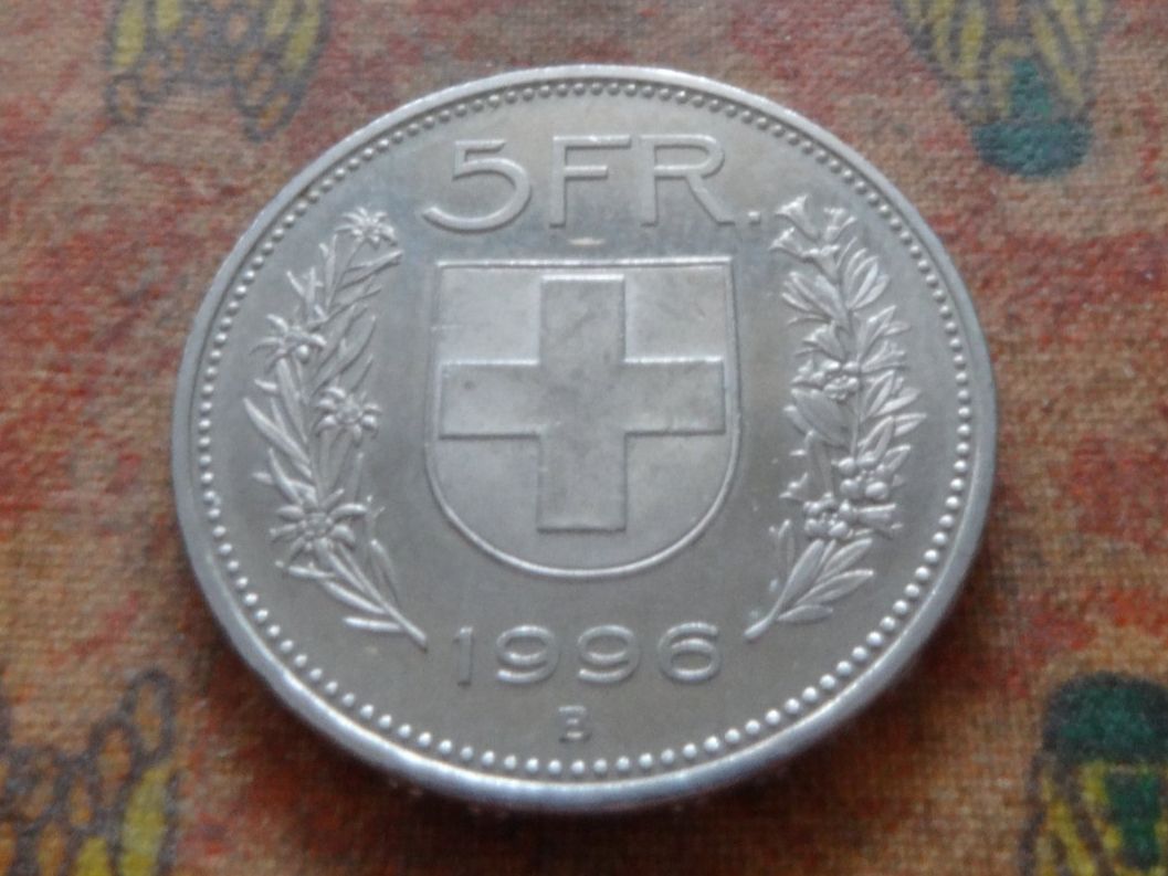 Tutti le monete: 5 Fr. 1996 – Usato da Romanel-sur-Lausanne venduto da Swift13